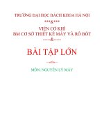 bài tập lớn môn nguyên lý máy 