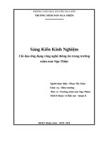 Chỉ đạo ứng dụng cụng nghệ thụng tin trong trường mầm non nga thiện 