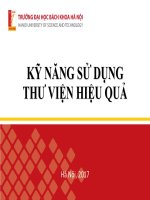 KỸ NĂNG SỬ DỤNG THƯ VIỆN HIỆU QUẢ