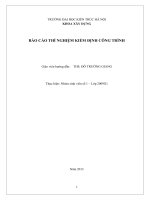 báo cáo thí nghiệm kiểm định công trình 