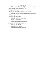 PHIẾU THÔNG TIN về GV( PHỤ lục II) 