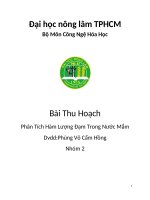 Phân tích hàm lượng đạm trong nước mắm 