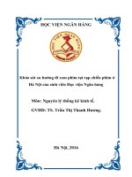 Xu hướng xem phim tại các rạp chiếu phim ở hà nội của sinh viên học viện ngân hàng 