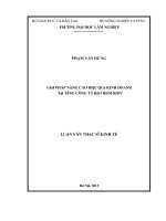 Giải pháp nâng cao hiệu quả kinh doanh tại tổng công ty bảo hiểm BIDV 