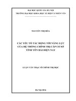 Các yếu tố tác động tới năng lực của hệ thống chính trị cấp cơ sở tỉnh Yên Bái hiện nay