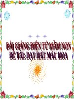 Bài giảng điện tử mầm non đề tài Dạy hát Màu hoa (lớp Lá)