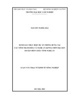 Đánh giá thực hiện dự án trồng rừng tại các tỉnh thanh hoá và nghệ An(KFW4) trên địa bàn huyện diễn châu tỉnh nghệ an 