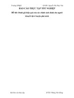 Báo cáo thực tập đánh giá hiệu quả của các chính sách dành cho người khuyết tật ở huyện phú ninh 