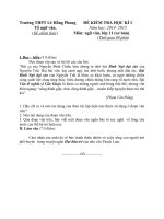 de thi mon ngu van 11 hoc ky i nam hoc 2014 2015 