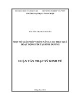 Một số giải pháp nâng cao hiệu quả hoạt động FDI tại bình dương 