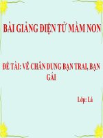 Bài giảng điện tử mầm non đề tài Tạo hình: Vẽ chân dung bạn trai, bạn gái (lớp Lá)