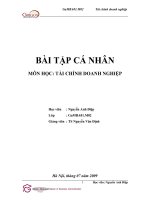Bài tập tài chính doanh nghiệp   corporate finance  (3) 