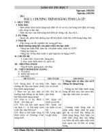 Giáo án 3 cột tin 7 cả năm theo hướng phát triển năng lực của học sinh