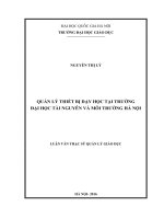 Quản lý thiết bị dạy học tại trường đại học tài nguyên và môi trường hà nội (tt) 