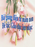 Bài giảng điện tử mầm non đề tài Giáo dục âm nhạc (lớp Lá)