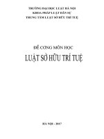 Đề cương môn luật sở hữu trí tuệ   3TC 