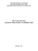 Đề cương môn lịch sử nhà nước và pháp luật 
