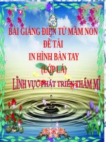 Bài giảng điện tử mầm non đề tài In hình bàn tay (lớp Lá)