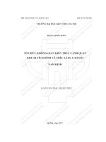 Tổ chức không gian kiến trúc cảnh quan khu di tích đình và miếu làng cao đài (tt) 