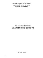 đề cương môn học luật hình sự quốc tế 