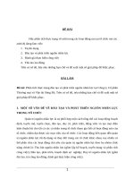 Phân tích thực trạng đào tạo và phát triển nguồn nhân lực tại công ty cổ phần thương mại và vận tải sông đà 