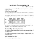 Lab06 bài tập mảng đa chiều trong c