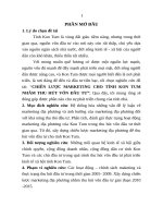 Chiến lược marketing cho tỉnh kom tum nhằm thu hút vốn đầu tư (tt) 