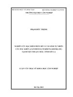 Nghiên cứu đặc điểm phân bố và tái sinh tự nhiên cây mắc khén (zanthoxylum rhetsa (roxb ) DC) tại huyện thuận châu, tỉnh sơn la 