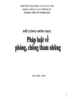 đề cương môn học pháp luật về phòng, chống tham nhũng 2TC 
