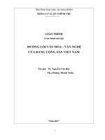 Giáo trình đường lối văn hóa   văn nghệ của đảng cộng sản việt nam 