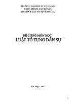 đề cương môn học luật tố tụng dân sự 3TC 