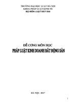 Đề cương môn pháp luật kinh doanh bất động sản 
