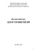 Đề cương môn lịch sử văn minh thế giới 