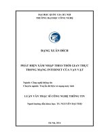 Phát hiện xâm nhập theo thời gian thực trong mạng internet của vạn vật 