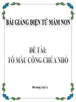 Bài giảng điện tử mầm non đề tài Tô màu công chúa nhỏ (lớp Lá)