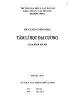 Đề cương môn tâm lí học đại cương   2TC 