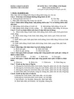 ĐỀ KTRA chuongi công nghệ 8 học kì 1 