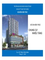 đồ án kiến trúc chung cư nhiều tầng (file .dwg)