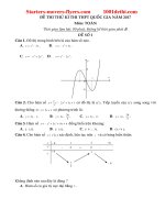 10 ĐỀ THI THỬ TOÁN THPT QUỐC GIA NĂM 2017  CÓ LỜI GIẢI CHI TIẾT.
