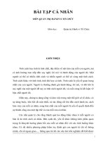 Bài tập cá nhân về hành vi tổ chức phân tích tính cách cá nhân