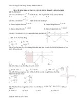 CÁC câu hỏi hàm số TRONG các đề MINH họa của bộ GIÁO dục