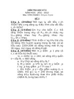 Đề kiểm tra học kì 2 môn công nghệ lớp 8 