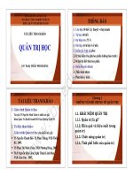 BÀI GIẢNG QUẢN TRỊ HOC   th s TRAN PHI HOANG 