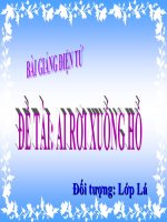 Bài giảng điện tử mầm non đề tài Ai rơi xuống hố (lớp Lá)