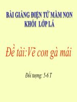 Bài giảng điện tử mầm non đề tài Vẽ con gà mái (lớp Lá)