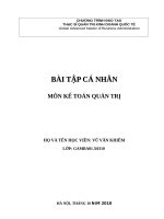 Bài tập môn kế toán quản trị managerial accounting   (211) 