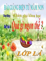 Bài giảng điện tử mầm non đề tài Quả gì ngon thế? (lớp Lá)