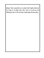 Thực trạng đào tạo và phát triển nguồn nhân lực tại công ty cổ phẩn nam việt 