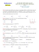 Đề thi thử THPT 2017 môn Toán trường THPT chuyên Lê Quý Đôn Bình Định Lần 1 File word Có lời giải chi tiết