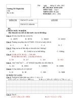Đề thi học sinh giỏi toán 4 theo cụm 